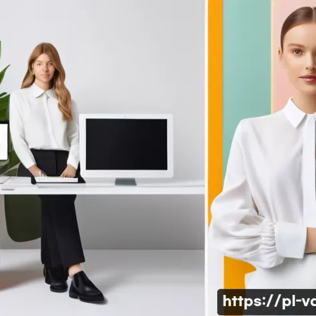 시각디자인 분야의 기술 발전 - **Prompt 1: AI-Powered Creative Workflow**
"A female graphic designer, dressed in stylish casual...