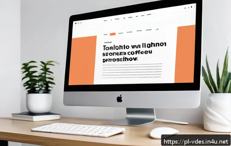 시각디자인 실무 사례 연구 - A modern Polish web design workspace showcasing a dual-monitor setup displaying a website with bold ...