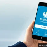 Home 23 시각디자인과 모바일 디자인 - A modern mobile app interface showcasing intuitive navigation design for Polish users, featuring a c...