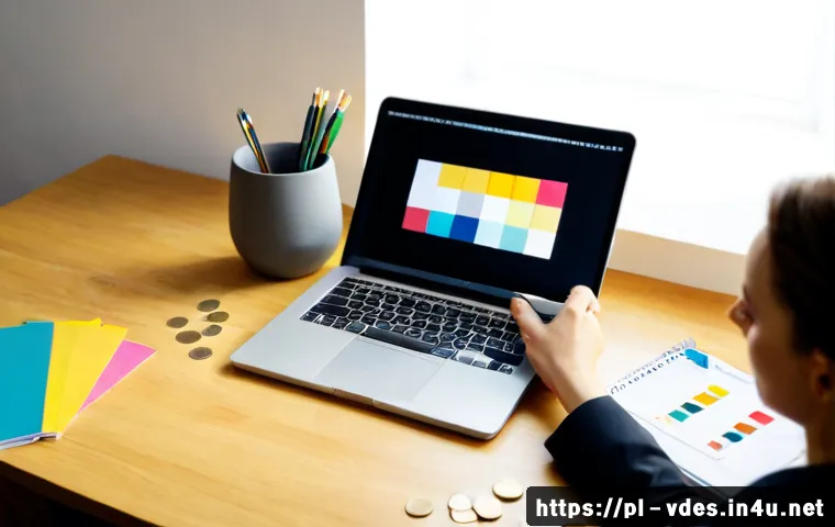 시각디자인과 브랜딩 전략 - Photorealistic visual design and branding strategy meeting in a bright Warsaw creative studio, Polis...